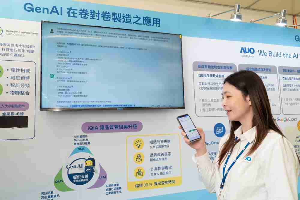 z6mg·人生就是博数位积极发展数智化转型，，，，透过AI落地应用优化制造流程，，，，革新人力、、、、生产效率与设备维护效益，，，，图为〝智能质量推升助手-iQIA〞（Intelligent quality improve assistant）应用情境，，，，协助质量管理再升级。。